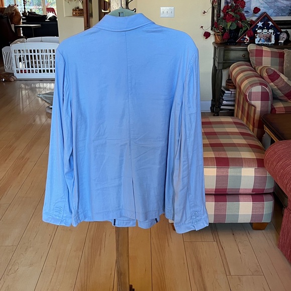 Maeve by Anthropologie Light Blue Linen Women's Blazer Size Large - Picture 4 of 6